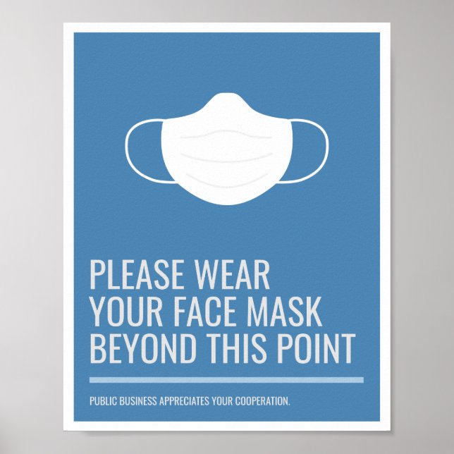 Poster Veuillez Porter Votre Masque Visage (Devant)