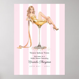 Poster Veuve Before Vows Champagne Accueil de la Mariée
