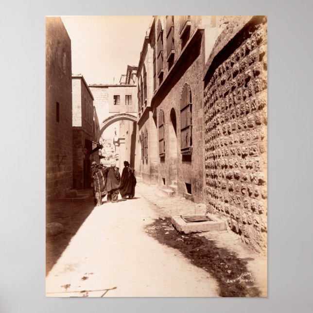 Poster Via la rue Dolorosa à Jérusalem (Devant)