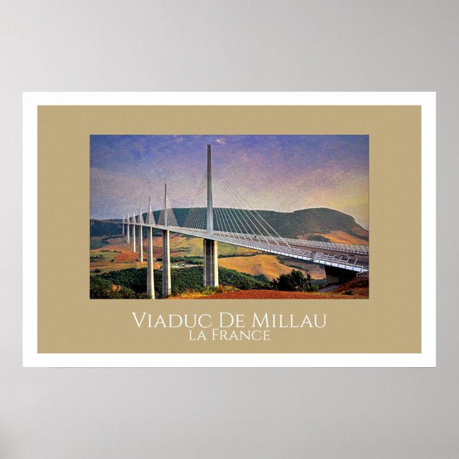 Poster Viaduc de Millau, France (Devant)