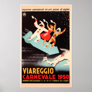 Poster Viareggio Carnevale - la publicité italienne