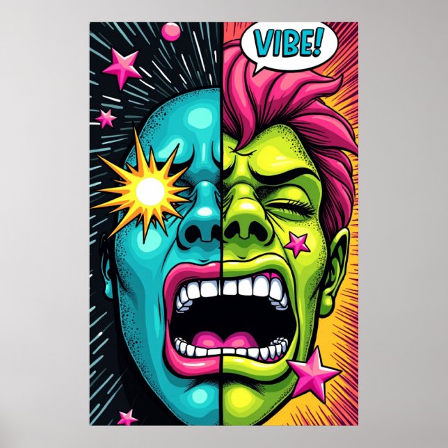 Poster VIBE! Pop Art Scream (Devant)