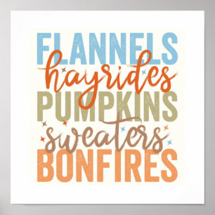 Poster Vibes d'automne amusantes