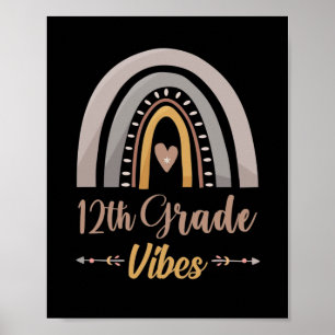 Poster Vibes de 12e année Douzième année Retour à l'école