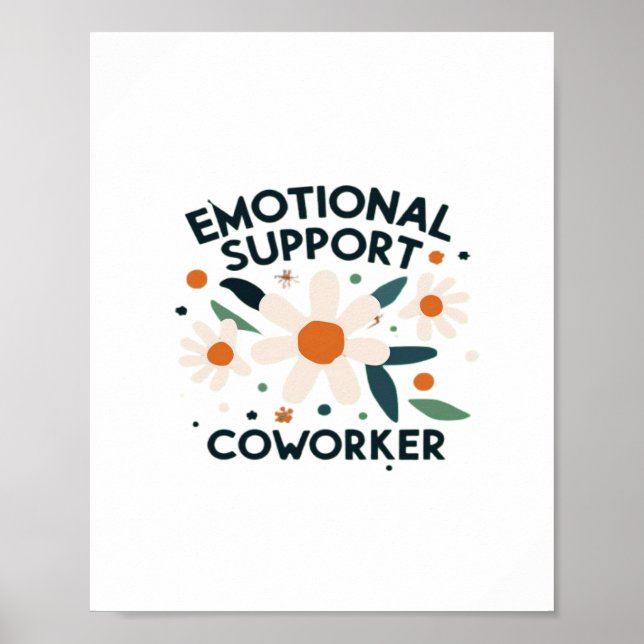 Poster Vibes de devis de collaborateur d'aide émotionnell (Devant)