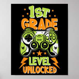 Poster Vibes de gamer déverrouillées de 1ère année Ck à l