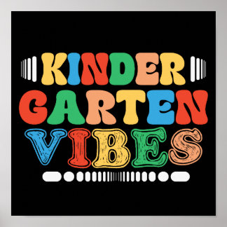 Poster Vibes De La Maternelle Retour À L'École Étudiants