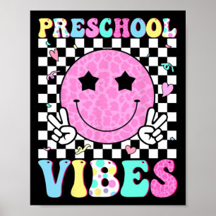 Poster Vibes de maternelle visage souriant enseignants re
