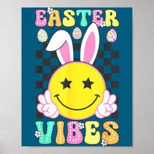 Poster Vibes de Pâques super sympas lapin journée de Pâqu