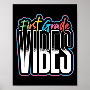 Poster Vibes de première année Enseignant Élève 1re année