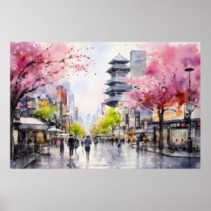 Poster Vibes de Tokyo - Art du paysage