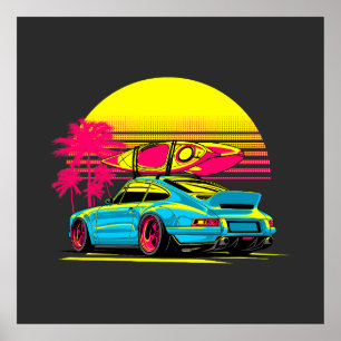 POSTER VIBES D'ÉTÉ DE MIAMI GT