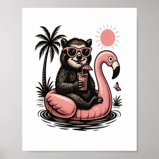 Poster Vibes d'été Sloth (Devant)