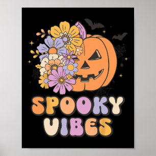 Poster Vibes éffrayantes Costume Citrouille Halloween Ret