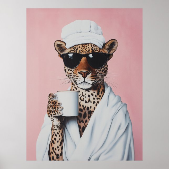 Poster Vibes Leopard détendues (Devant)
