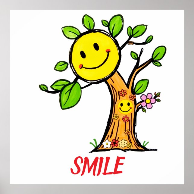 Poster Vibes positives "Smile Tree" (Devant)