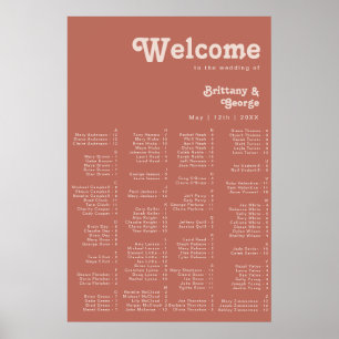 Poster Vibes rétro simples   Ancien siège alphabétique Ro