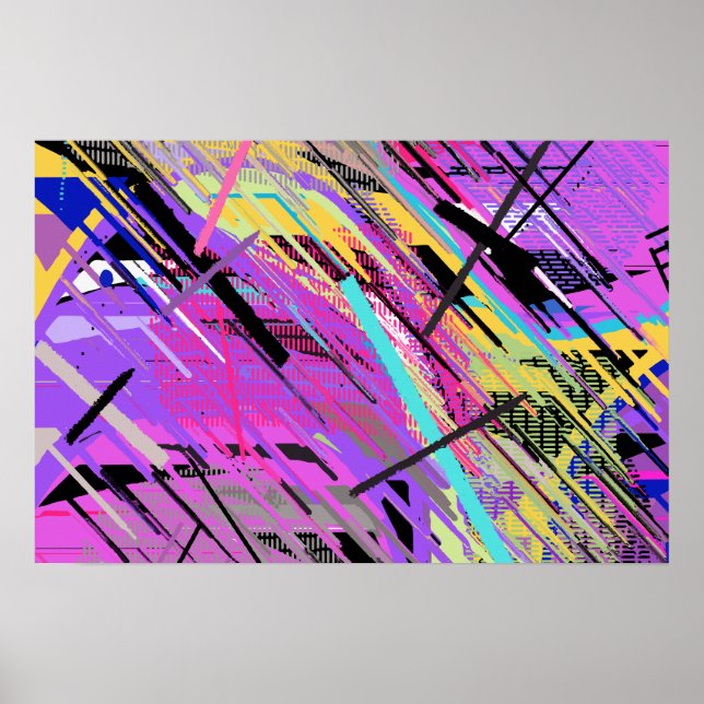 Poster Vibrant Abstrait 80s (Devant)