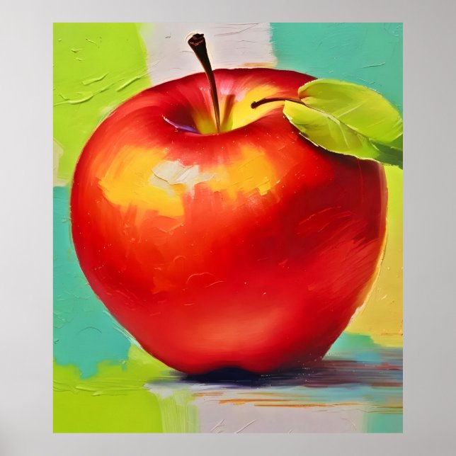 Poster Vibrant Apple Still Life (Devant)