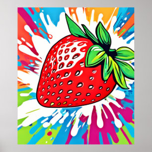 Poster Vibrant Artwork de fraises
