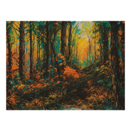 Poster Vibrant Nature Forest Paysage Téléchargement numér