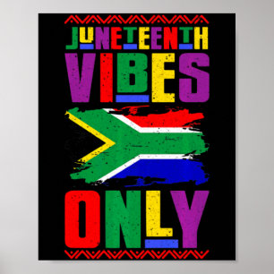 Poster vibrations de juneteenth seulement depuis 1865 afr