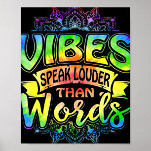 Poster Vibrations Rétro En Disent Plus Que Des Mots Yoga