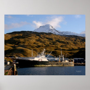 Poster Victoire de l'Alaska, chalutier de pêche dans le h