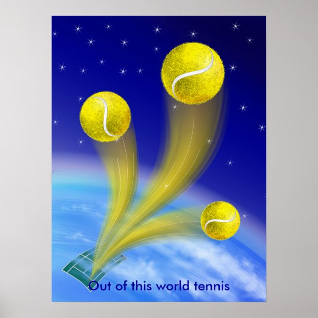 Poster Victoire de Tennis, personnalisée (Devant)
