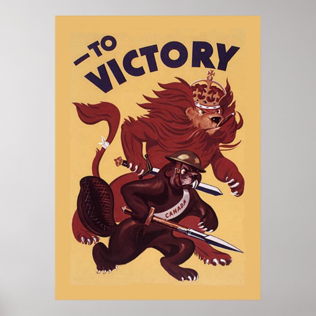 Poster Victoire du Canada ~ Campagne de propagande de gue (Devant)