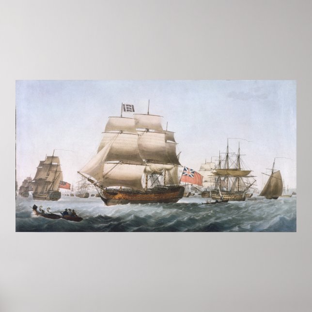 Poster Victoire du HMS, 1806 (Devant)
