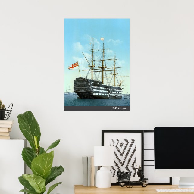 Poster Victoire du HMS (vers 1890) (Bureau à domicile)