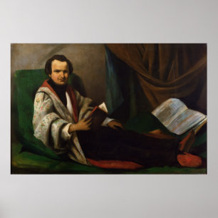 Poster Victor Hugo sur son divan, c.1830-40