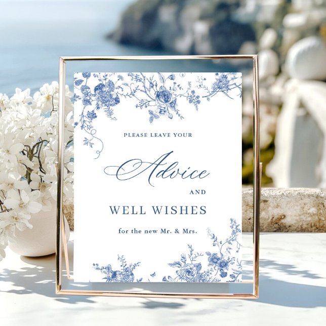 Poster Victorian Dusty Blue French Garden Conseils & Souh (Créateur téléchargé)