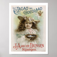 Victorian Fille Chocolat Bonbons Publicité Art Pri