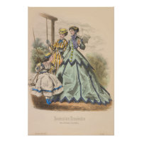 Victorian Ladies Park Paris Vintage français