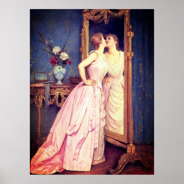Poster Victorian Rose Lady 18 x 24 ARCHIVAL PAPIER (Devant)