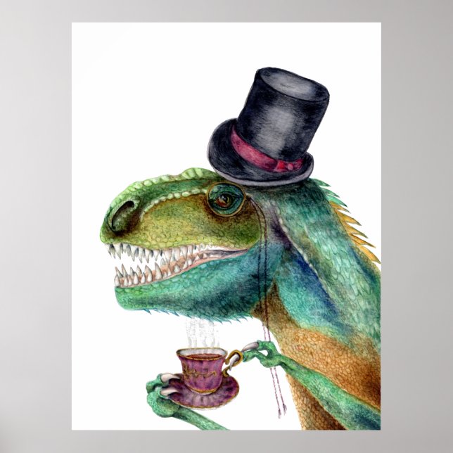 Poster Victorian Tyrannosaure (Devant)
