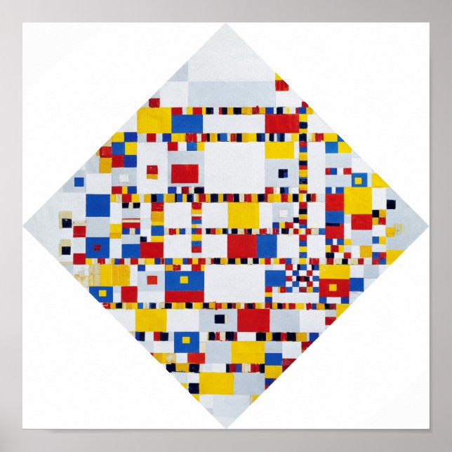Poster Victory Boogie Woogie, Mondrian (Devant)