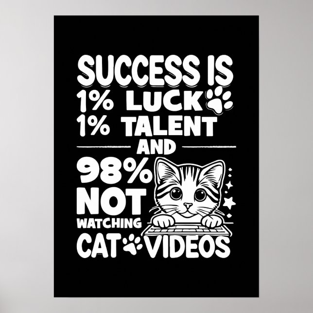 Poster Vidéos de succès contre chats - Drôle Motivationne (Devant)