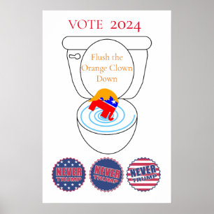 Poster Vider Le Clown Orange Thunder_Cove