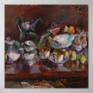Poster Vie continue avec des tasses à café   Anton Faista