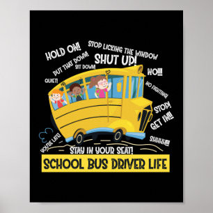 Poster Vie du conducteur de bus scolaire
