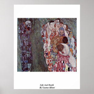 Poster Vie et mort par Gustav Klimt