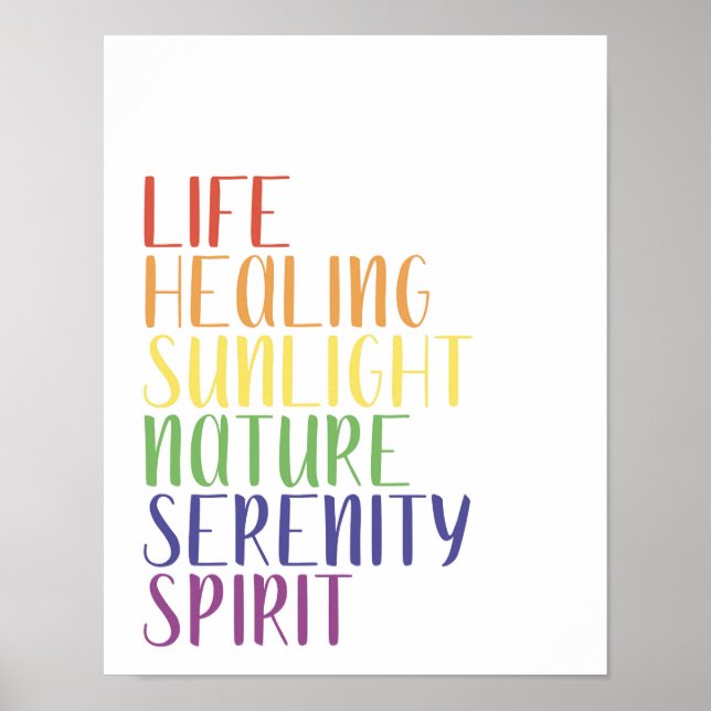 Poster Vie Guérison Soleil Nature Sérénité Esprit (Devant)