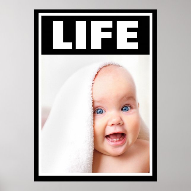 POSTER VIE INFANTILE DE BÉBÉ SOURIANT PRO-VIE (Devant)