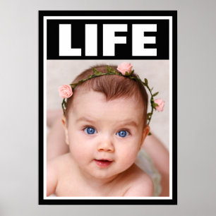 POSTER VIE INFANTILE DE BÉBÉ SOURIANT PRO-VIE