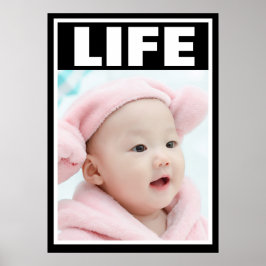 POSTER VIE INFANTILE DE FILLE BÉBÉ SOURIANTE PRO-VIE
