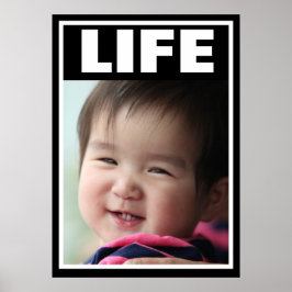POSTER VIE INFANTILE DE FILLE BÉBÉ SOURIANTE PRO-VIE