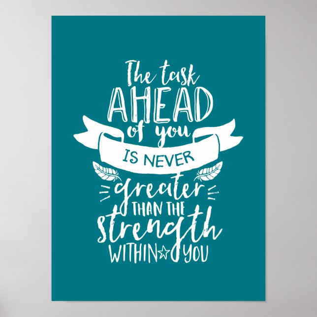 Poster Vie Inspirationnelle Citer La Force En Vous (Devant)